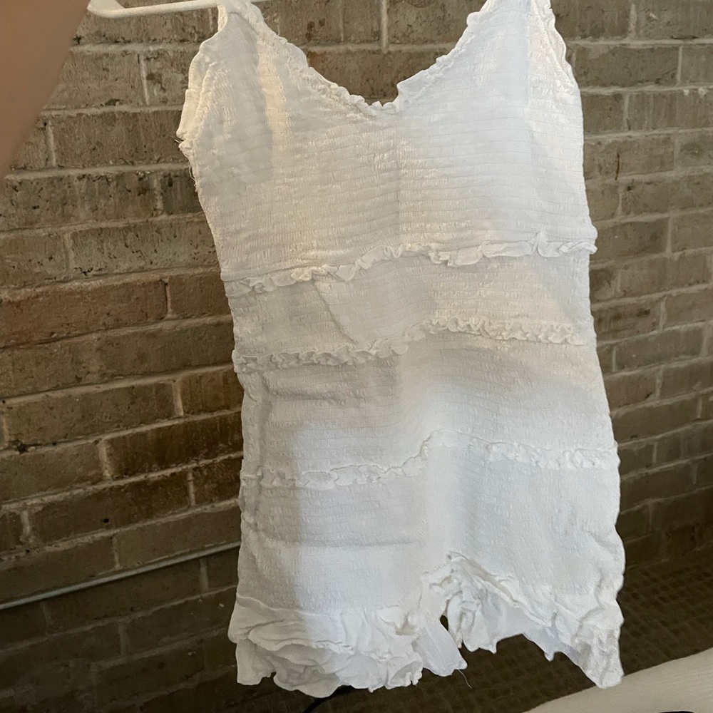 White Ruffle Dress